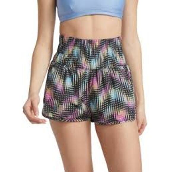 Free People Movement The Way Home Printed Shell Running Shorts Womens Size XL